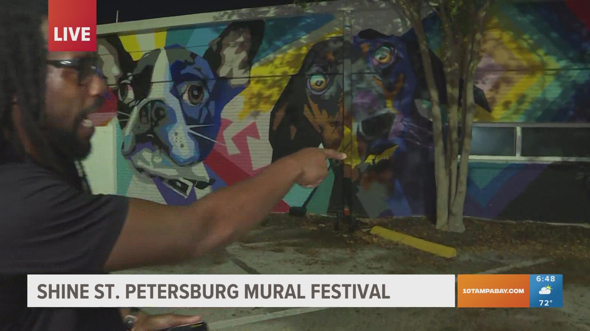 Festival-goers will get to see artists at work on murals in-progress.