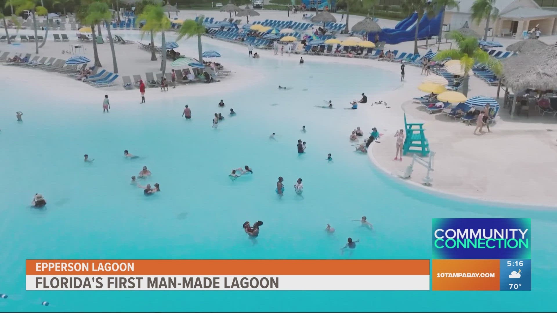 Jabari Thomas shows us Florida's first manmade lagoon, a park that brings a "daycation paradise" to a residential community.