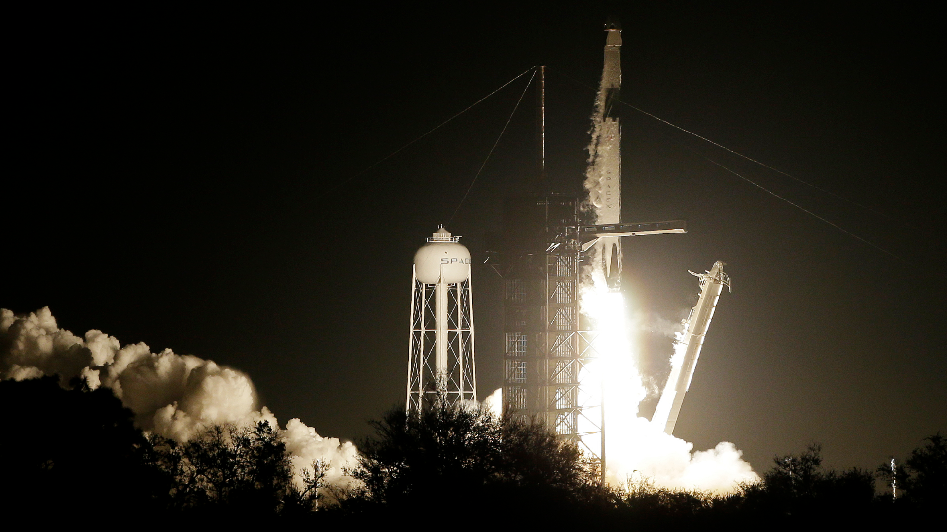 America's newest capsule for astronauts rocketed Saturday toward the International Space Station on a high-stakes test flight by SpaceX.