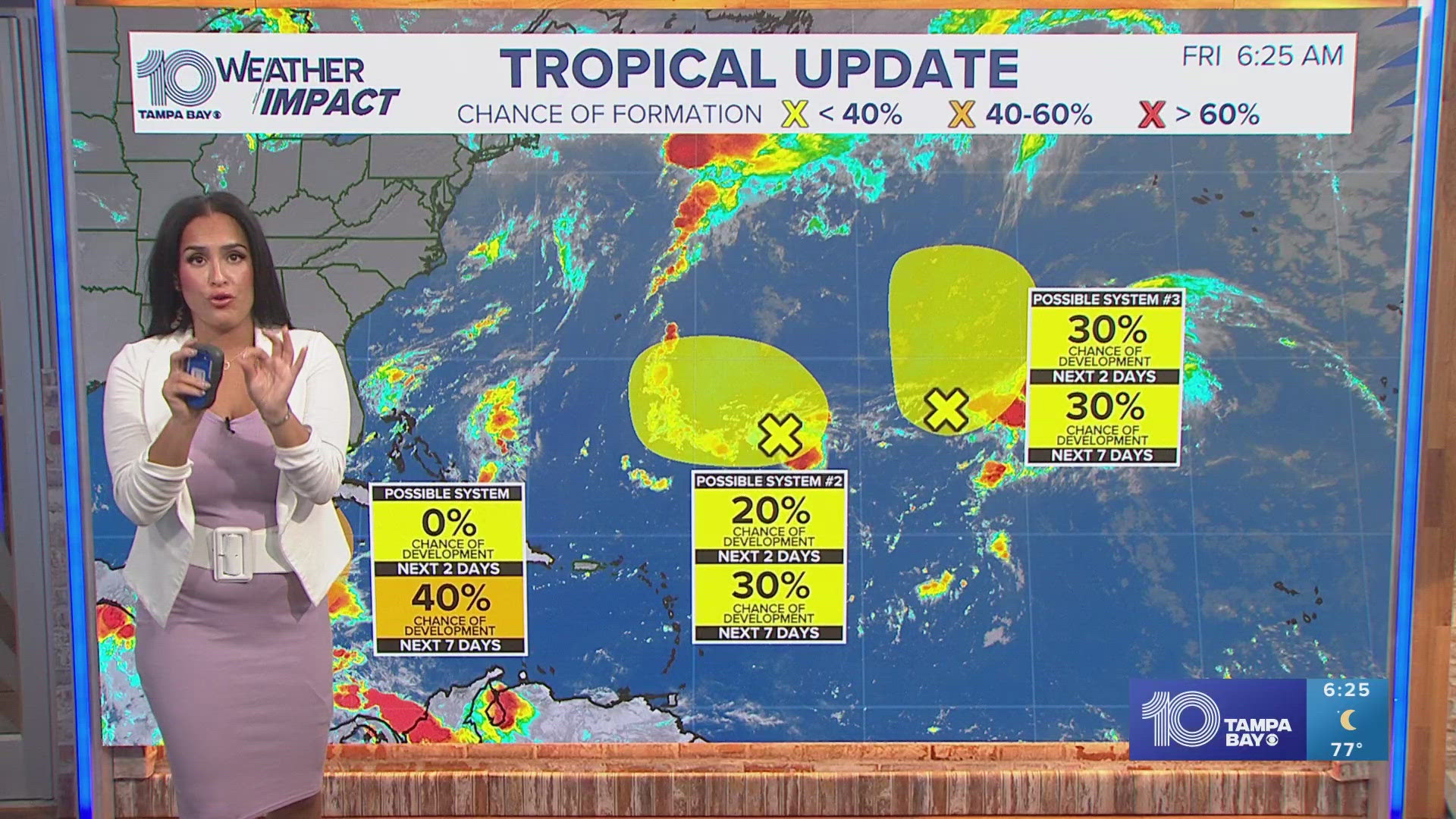 The disturbance has a 40% chance of development over the next seven days.