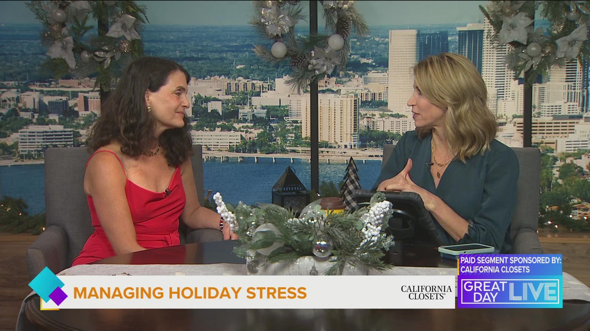 In today's Host Help sponsored by California Closets, Dr. Lisa Koche with Spectra Wellness shares practical ways to relieve stress during the holidays.