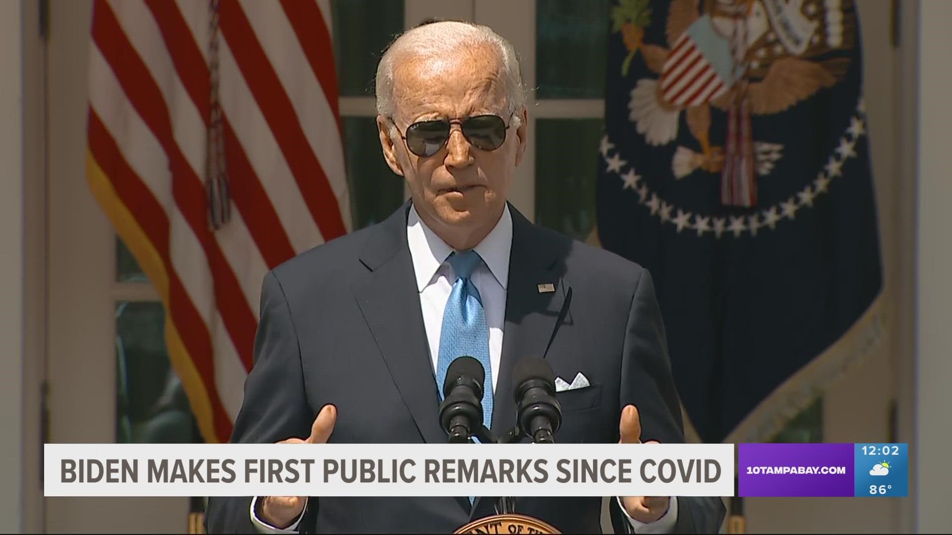 While President Biden said that "COVID isn't gone," he stressed that Americans can avoid serious illness with vaccines and available treatments.