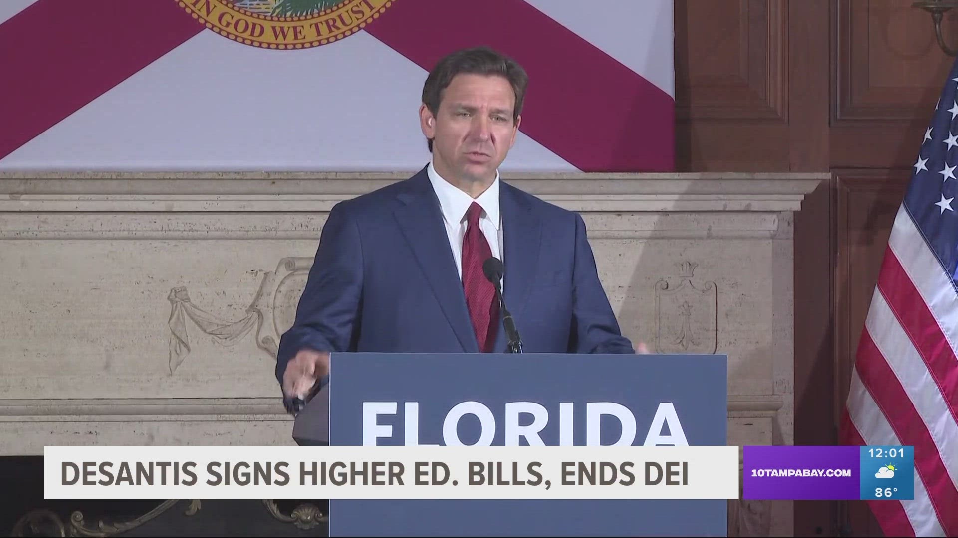 The governor says the bills will maintain Florida's position as the national leader in education.