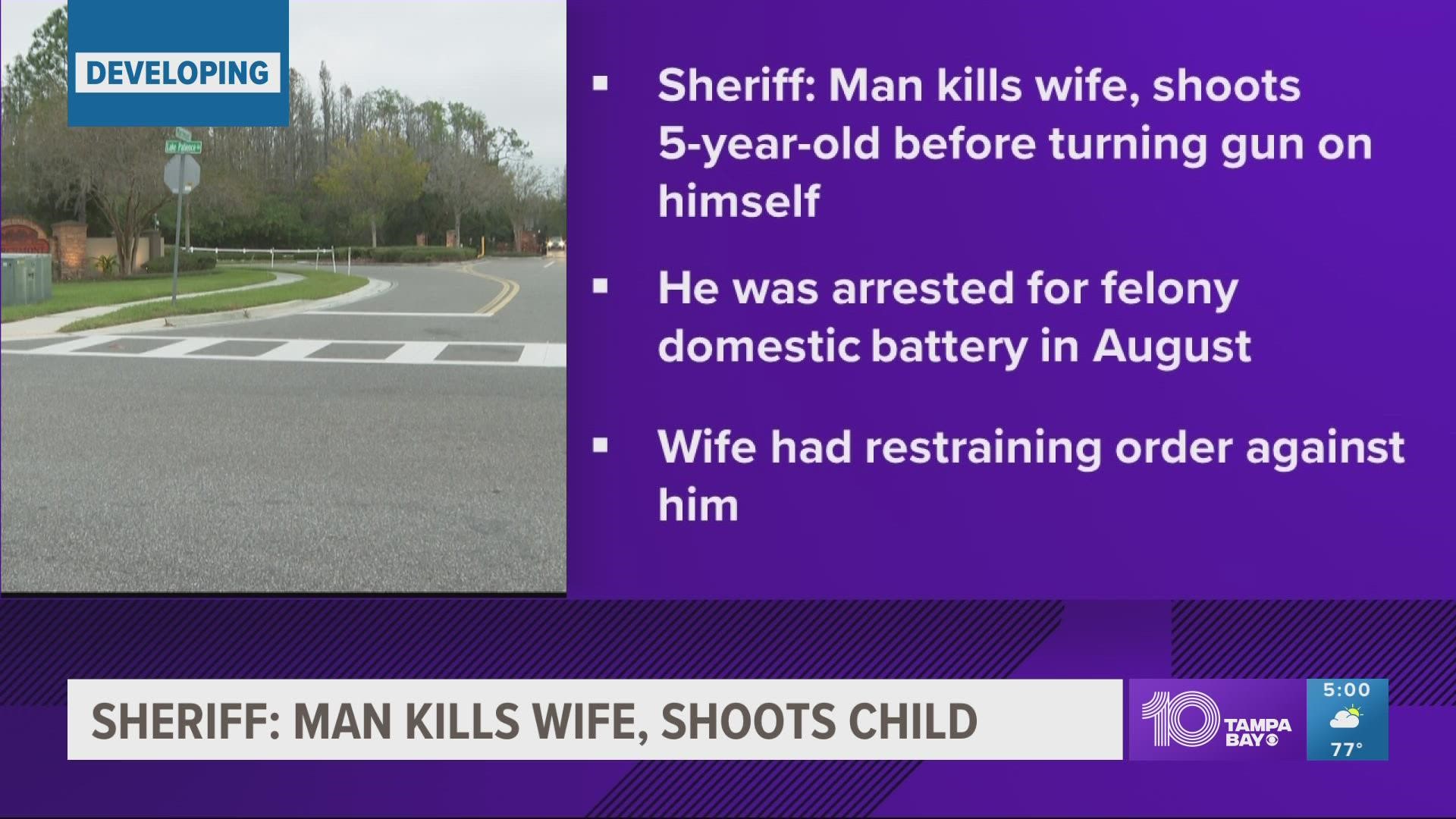 The 5-year-old girl is recovering from the "horrific situation" at the hospital, according to the sheriff.