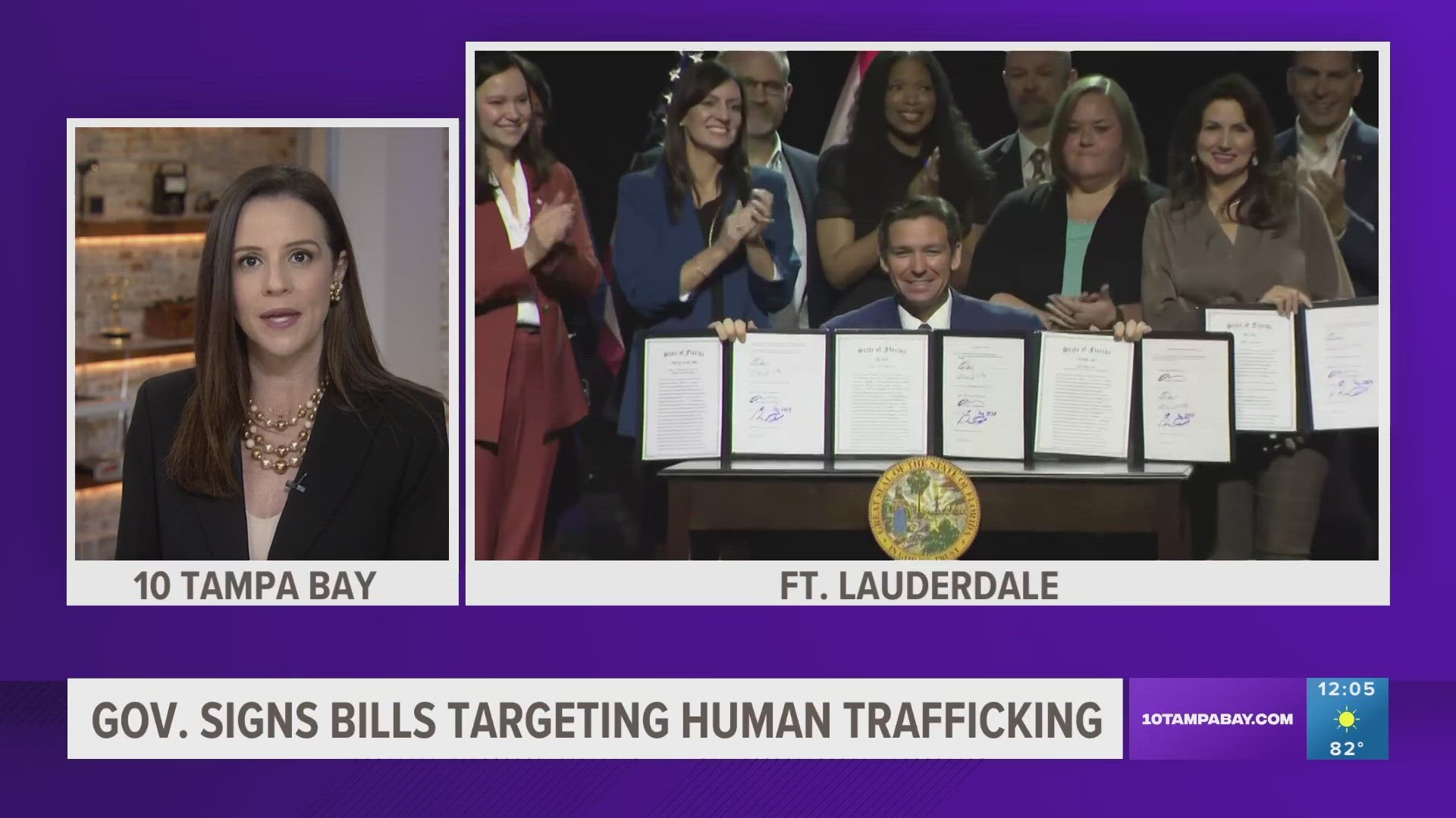 "I'm here to say [in] Florida, we want to use every resource at our disposal to put human traffickers out of business and in a jail," DeSantis said.