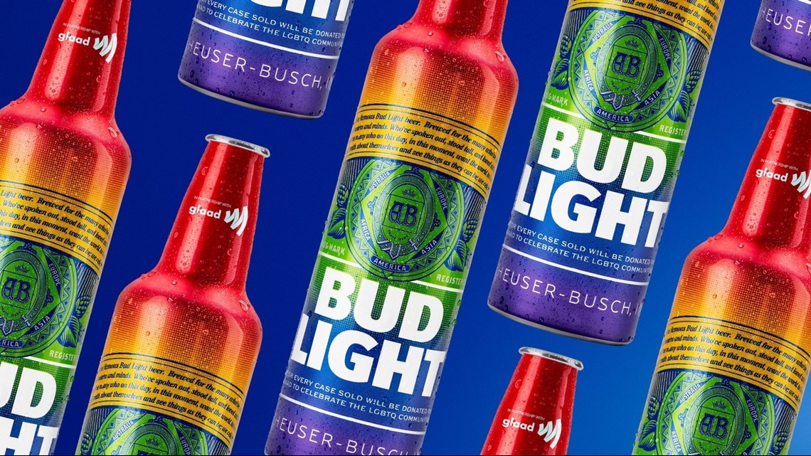Bud Light teams up with GLAAD, releases rainbow beer bottles for Pride