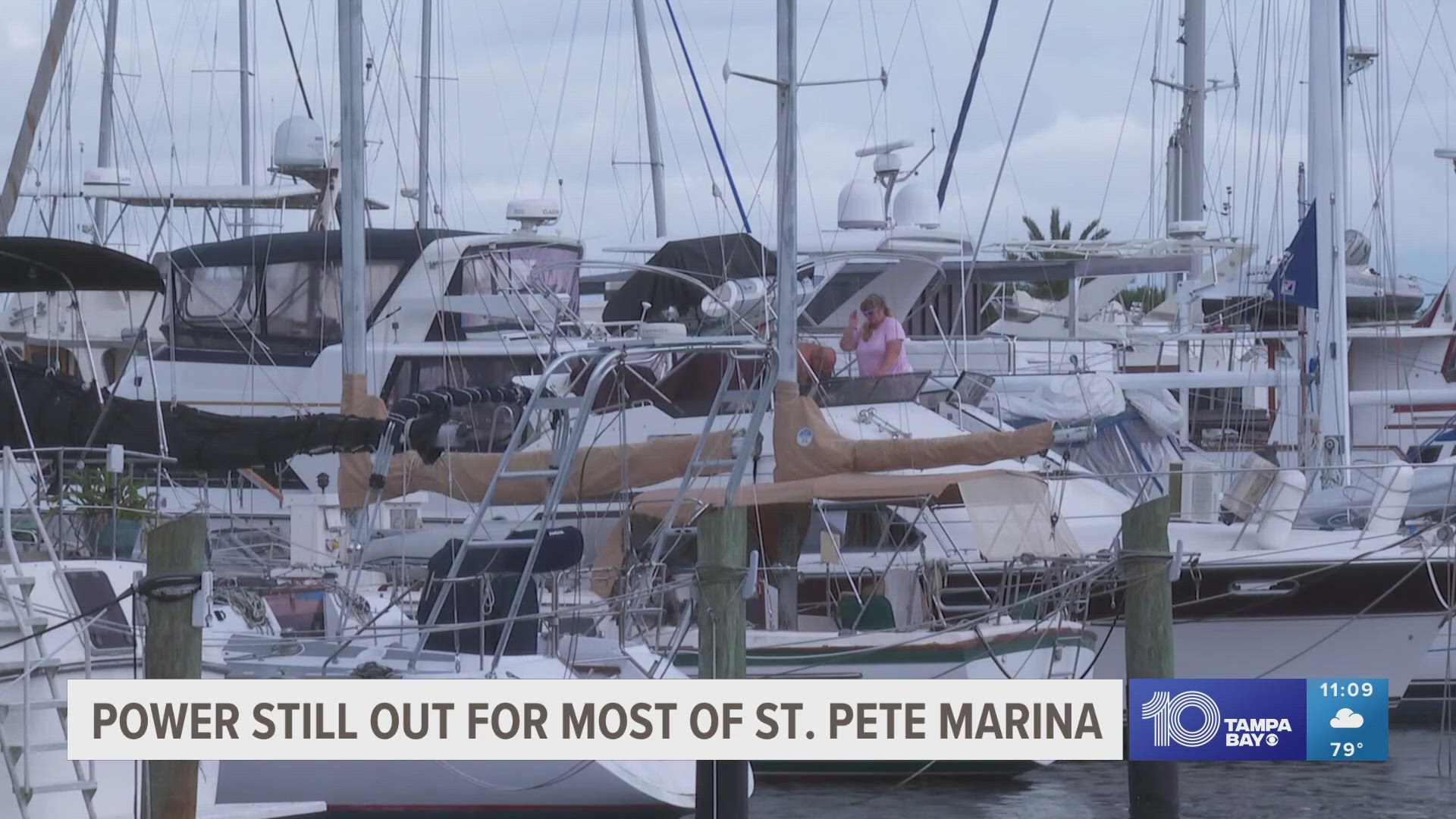 In an email, the City of St. Pete said while it had no estimate for when power will be restored at the marina, inspection work is expected to happen next week.