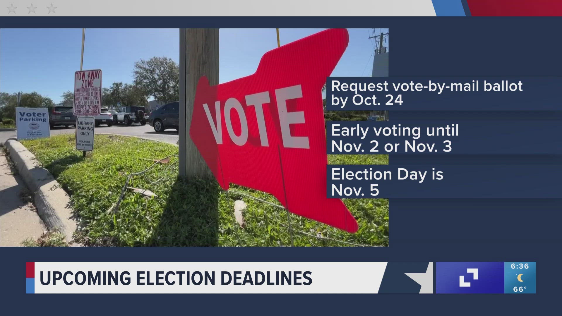 10 Tampa Bay breaks down important deadlines and dates voters should know leading up to Nov. 5, 2024.