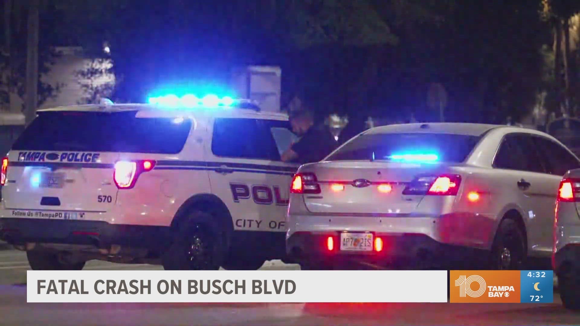 Tampa police are investigating a fatal crash that happened down the road from Busch Gardens. The crash happened around 11 p.m. on Thursday.