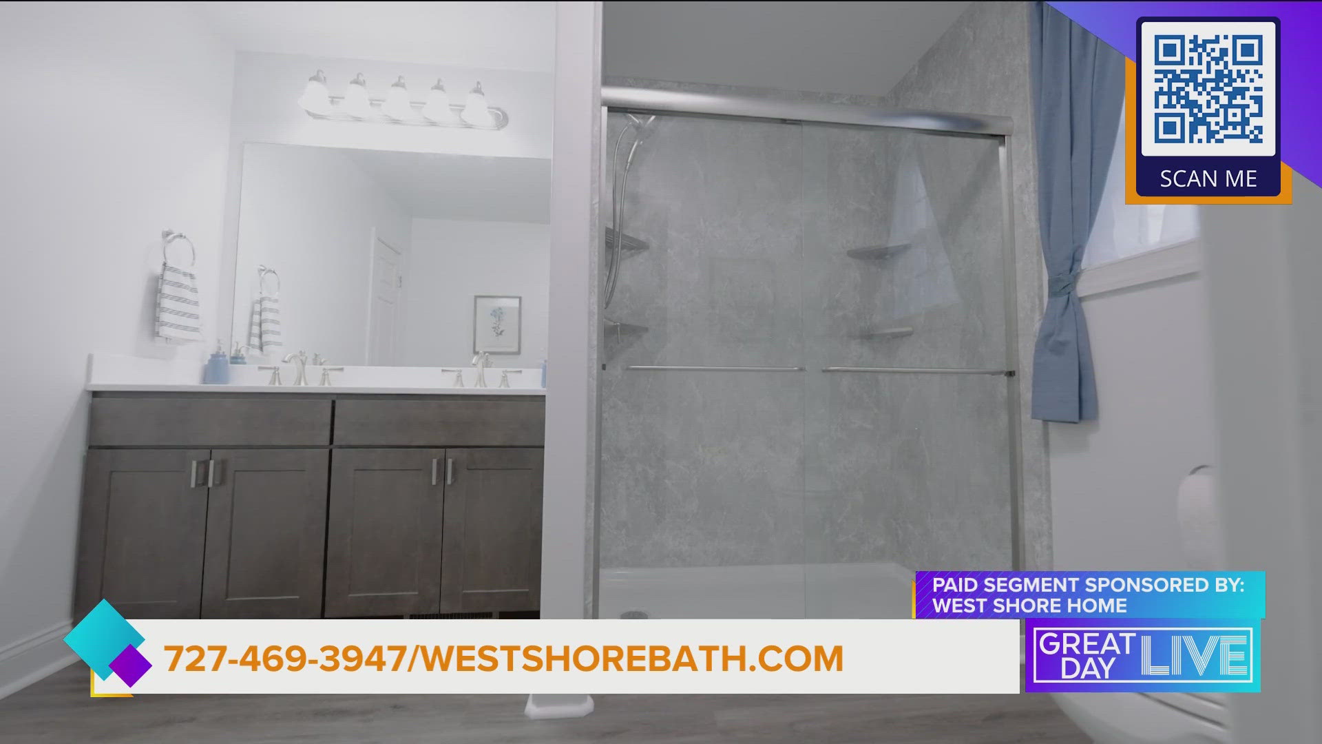 This story sponsored by West Shore Home. You can get a new upgraded bathroom, from the bath to the sink installed within a week. Just call 727-469-3947.