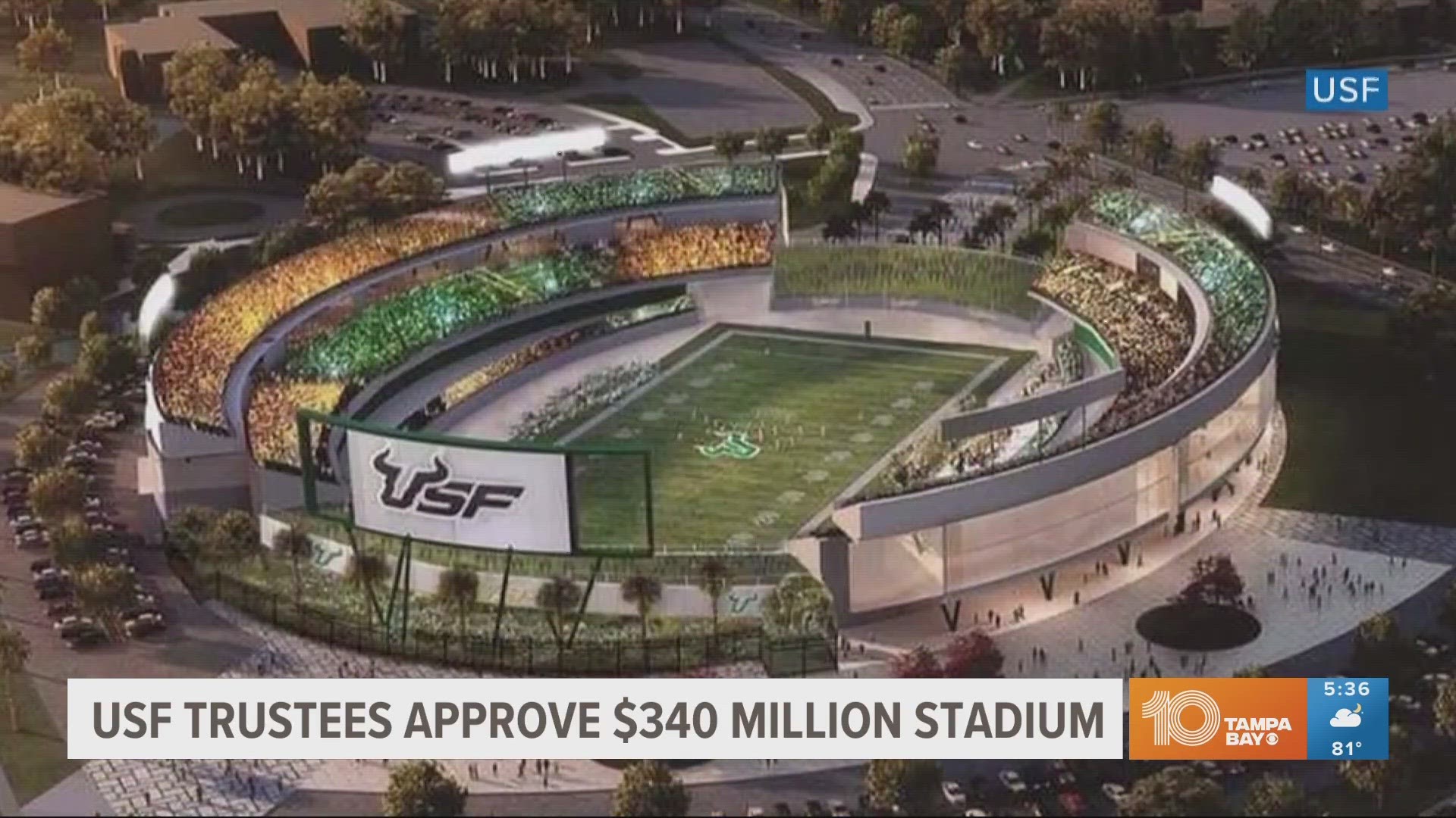 The school plans to have the 35,000-seat stadium and adjoining sports complex up and running for the 2026 football season.