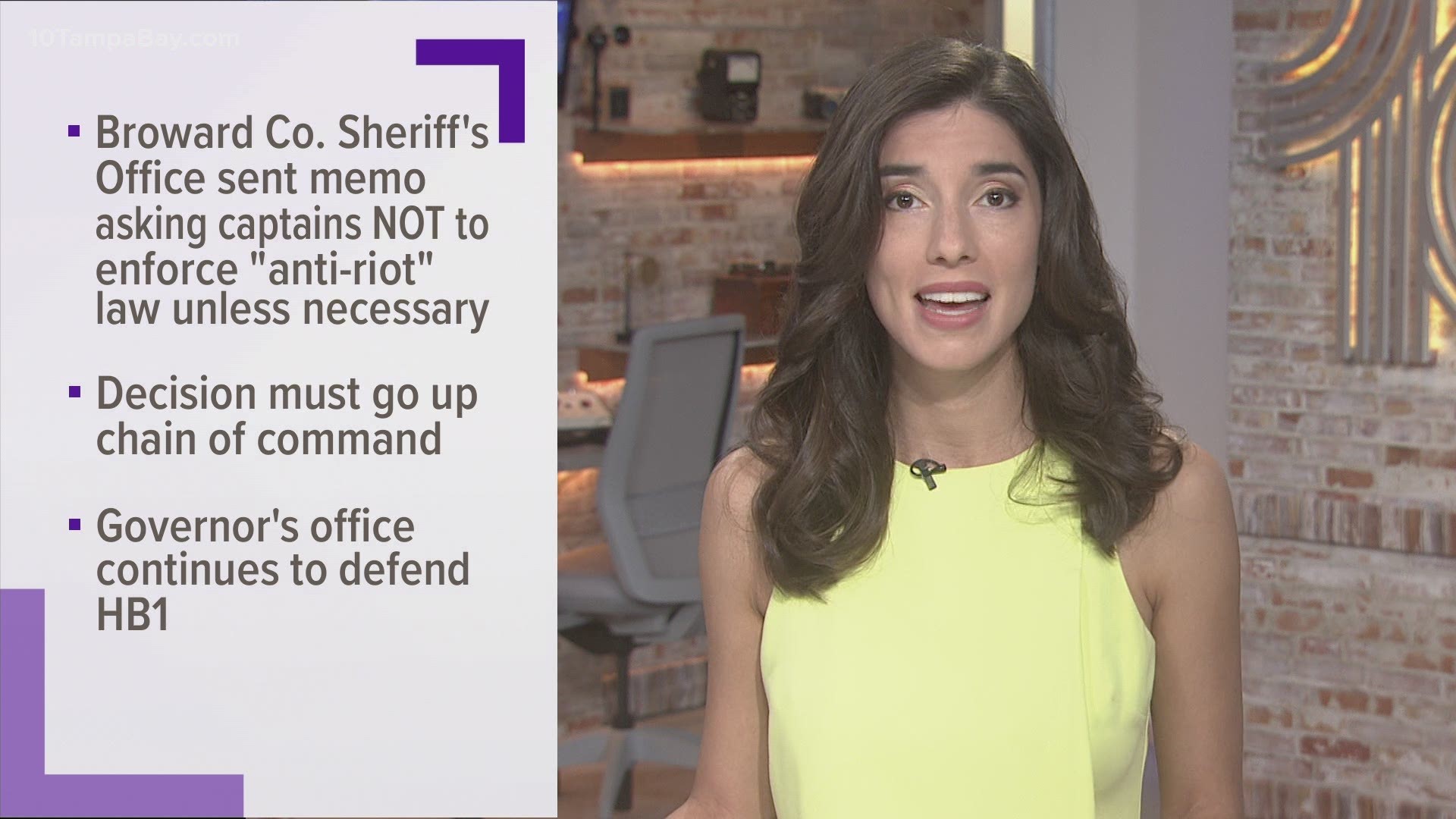 The agency's executive director of law enforcement said the anti-rioting law threatened to diminish the sheriff’s office’s attempts to connect with the community.