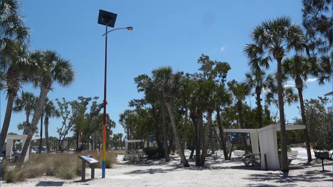 Sarasota County installs storm surge poles to show hurricane risks, encourage evacuations
