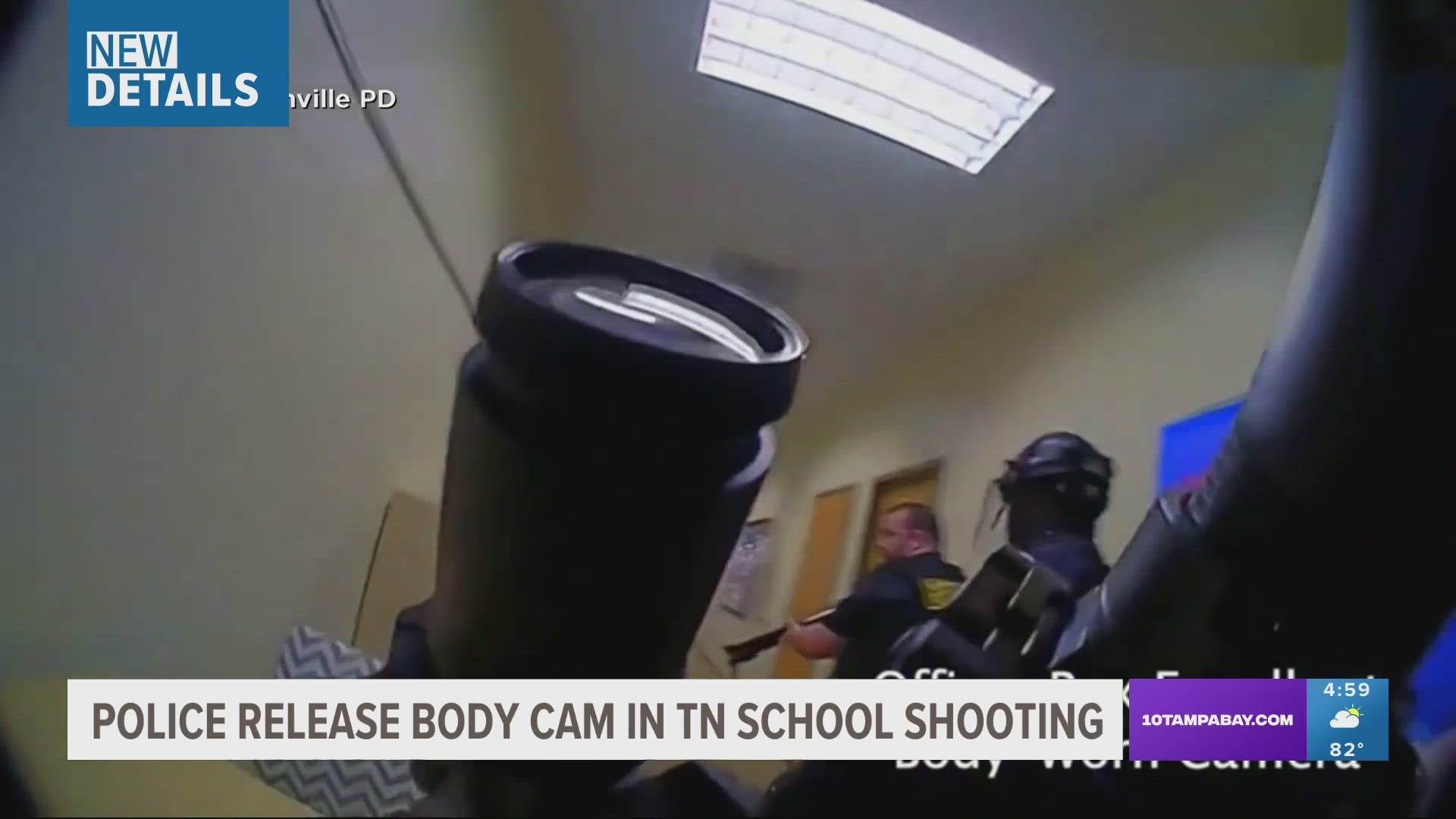 The body camera video is extremely graphic and shows officers confronting the shooter inside a Nashville elementary school.