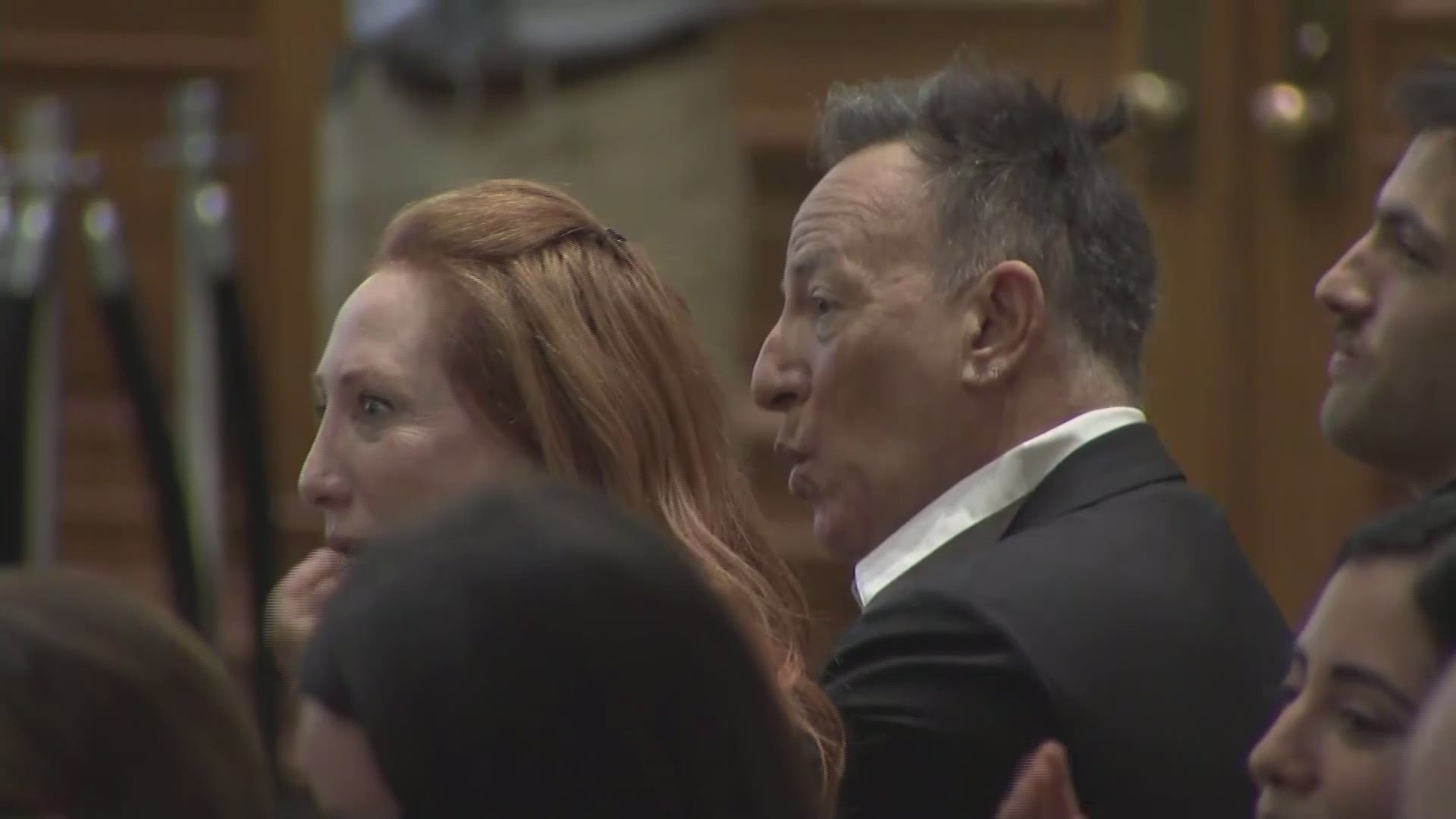 The youngest son of singer Bruce Springsteen was sworn in as a Jersey City firefighter.