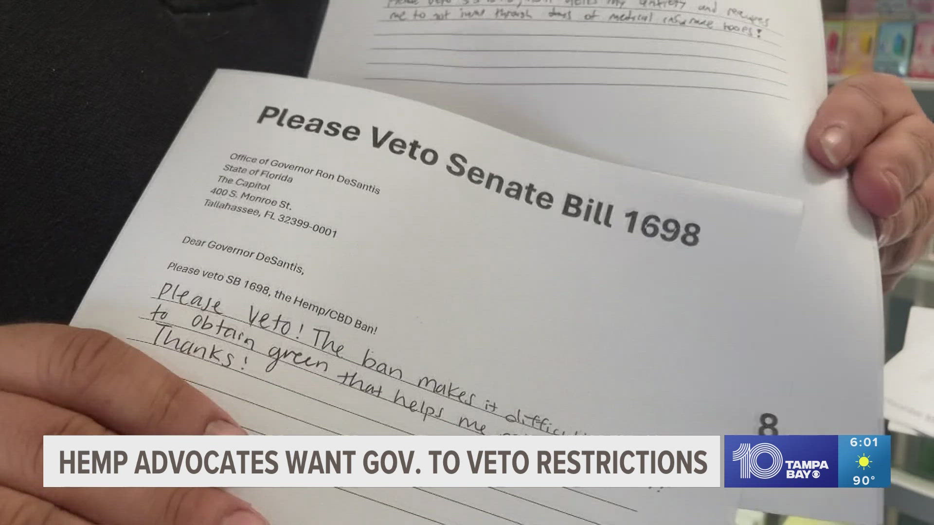 After the bill was green-lit by the legislature, hemp advocates, users and businesses have called on the governor to veto the restrictions, fearing its impact.