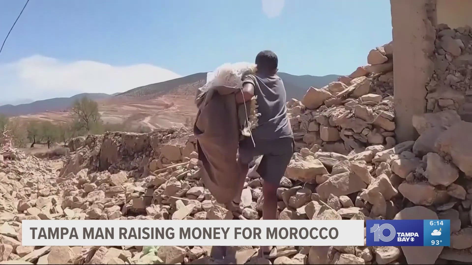 The man was born in Morocco and is trying to raise money to help those affected.