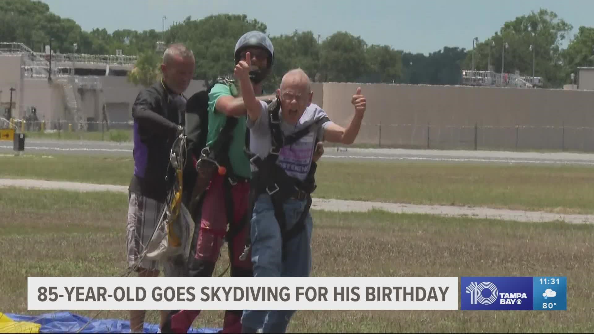 But it wasn't just for fun. The jump also helped raise money for Meals on Wheels in Pinellas County.