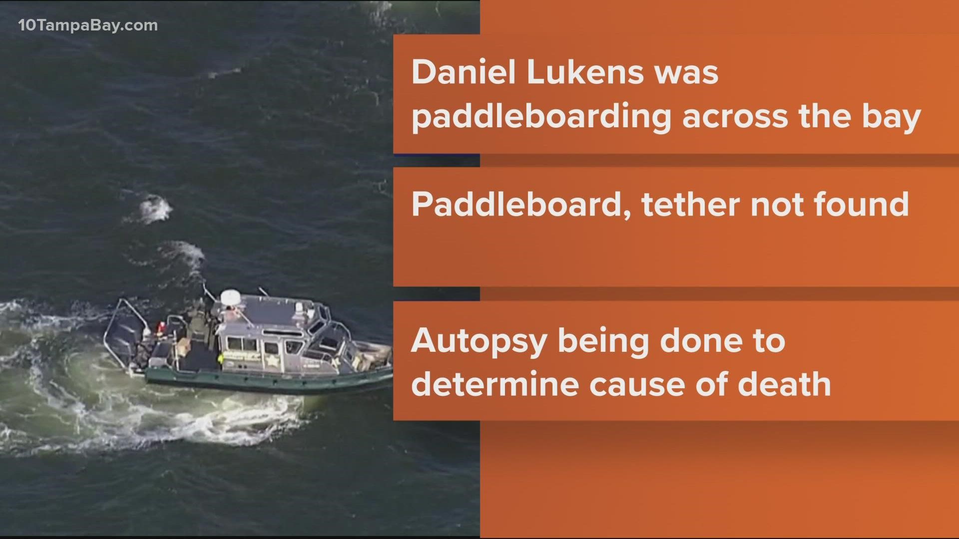 Detectives said the man was headed toward Picnic Island by paddleboard.