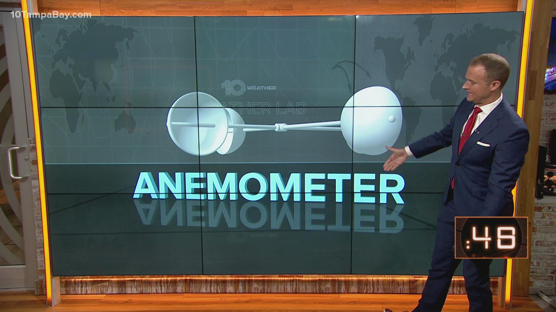What is an anemometer? Grant walks you through what it is and how meteorologists use it and math to calculate wind speeds.