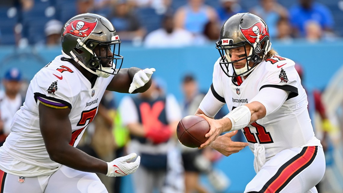 Tennessee Titans punter Ryan Stonehouse booms a 68-yard punt against the  Tampa Bay Buccaneers