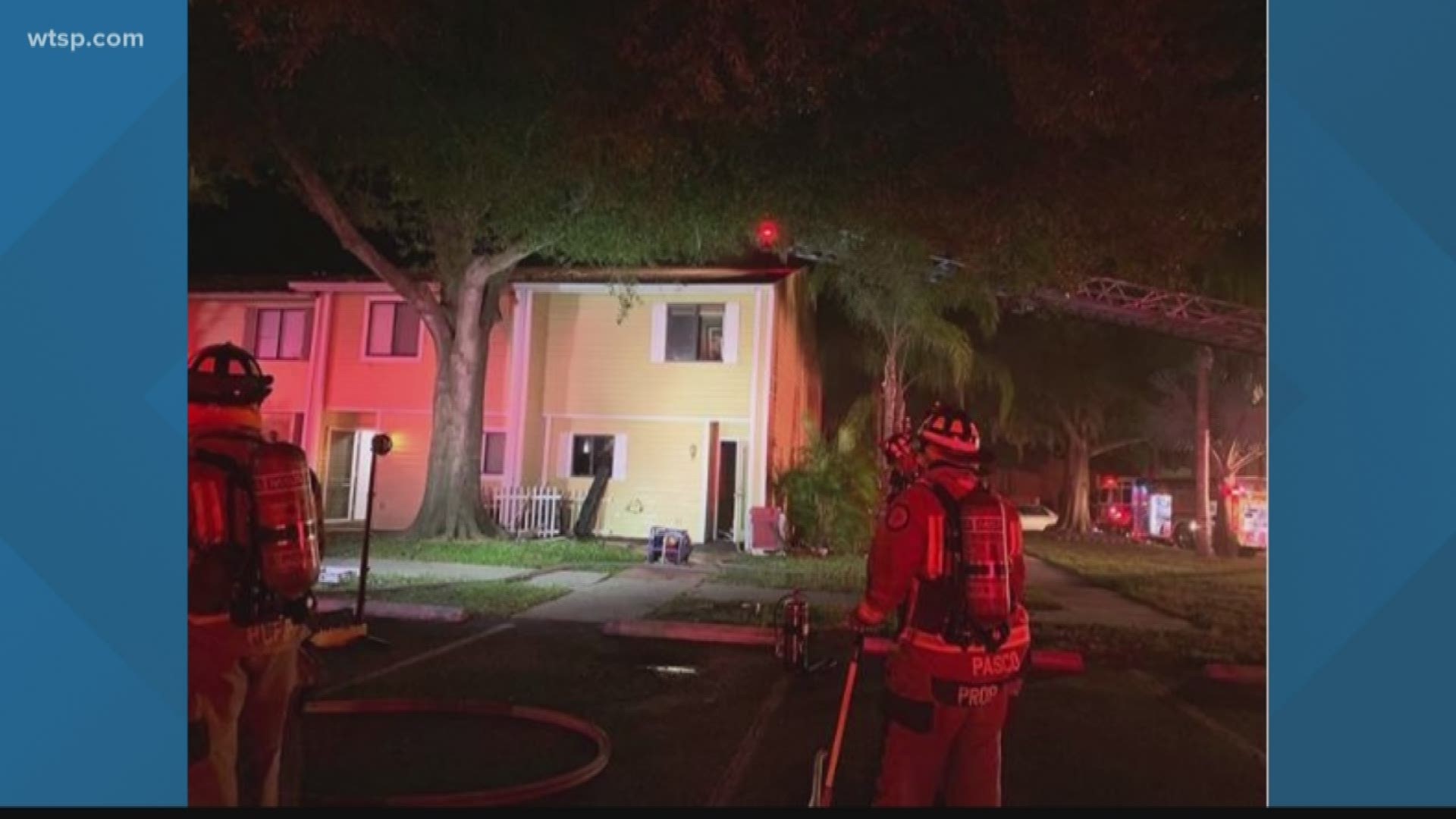 Pasco Fire Rescue officials confirmed they were on the scene of a structure fire in Land O' Lakes Sunday evening.