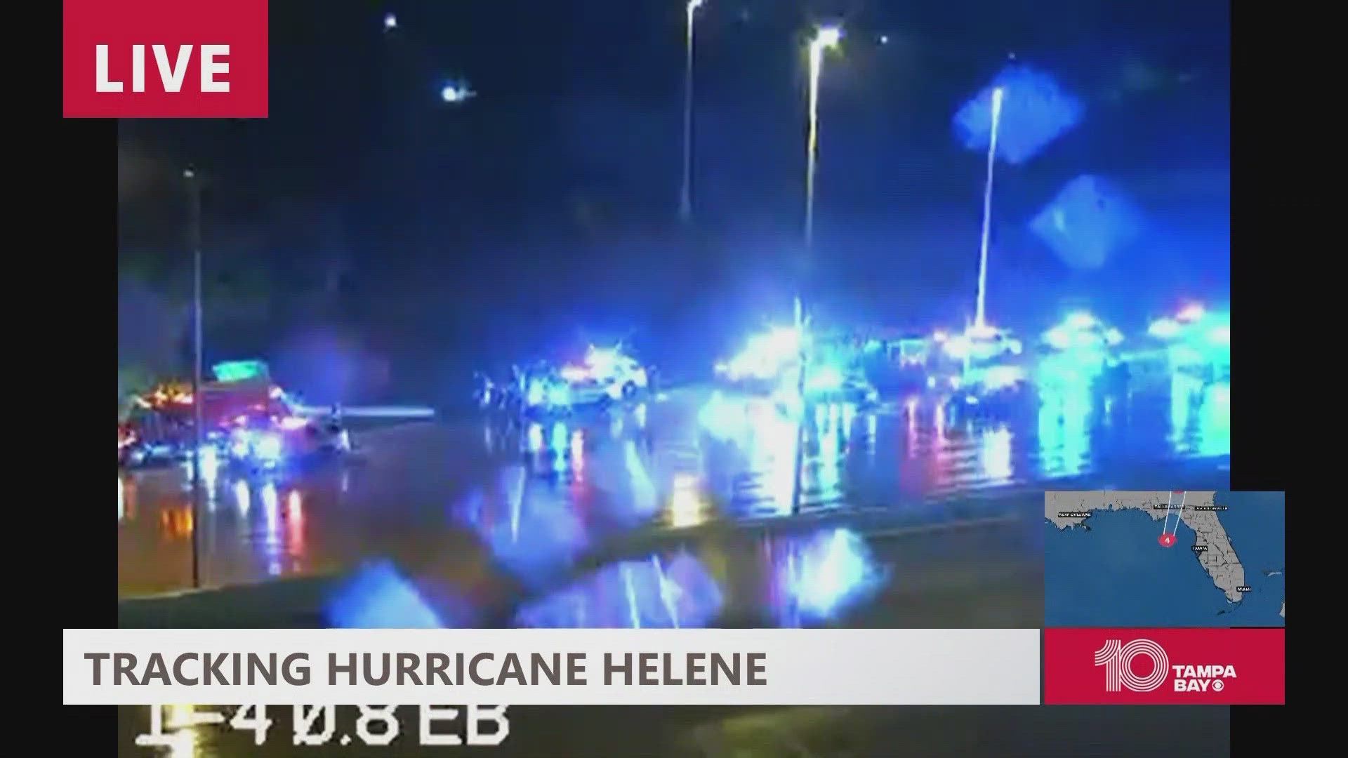 Traffic cameras show a heavy presence to a deadly crash on I-4 in Tampa.