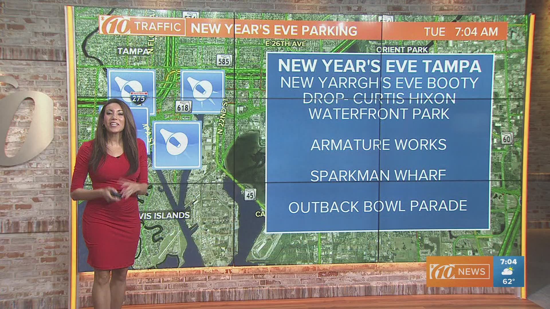 10News anchor Sarah Rosario helps you navigate Tampa Bay on New Year's Eve.