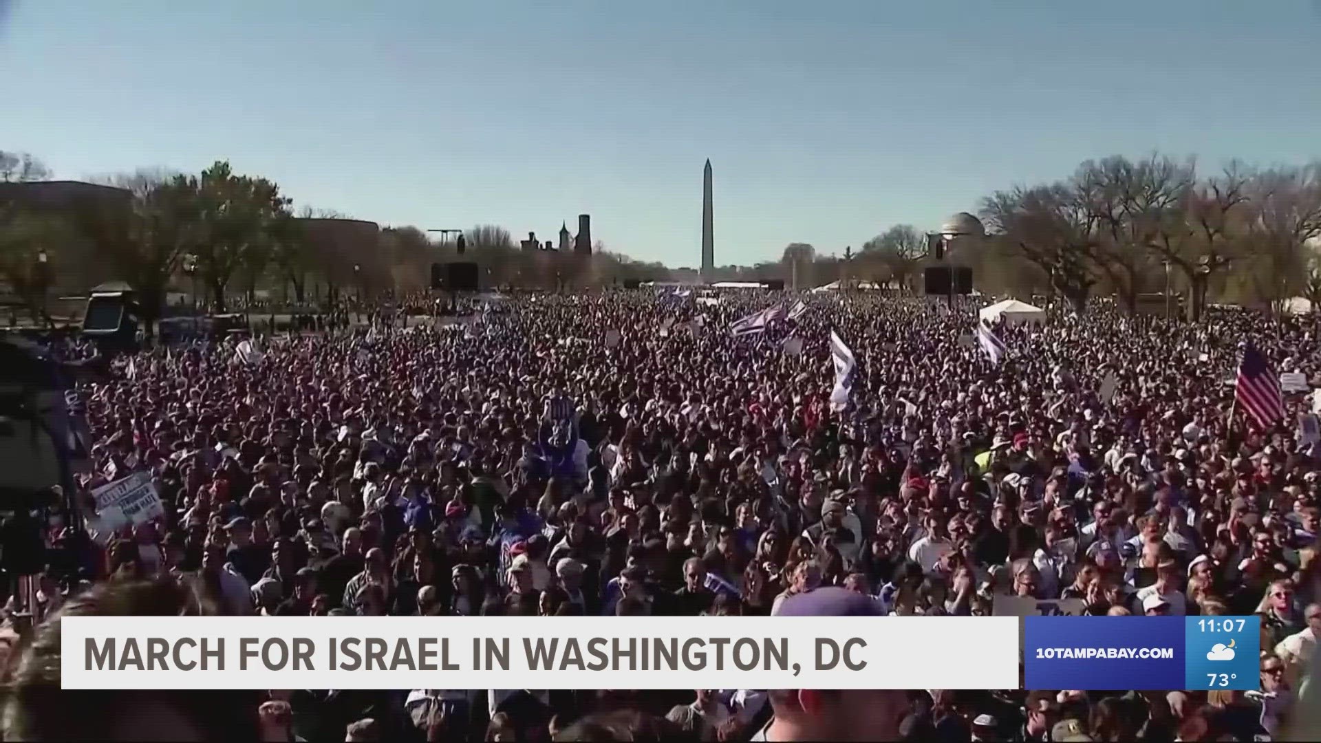 Leaders with Tampa Jewish Community Centers & Federation estimate roughly 250 from its Tampa, Pinellas, and Sarasota/Manatee sister organizations attended the rally.