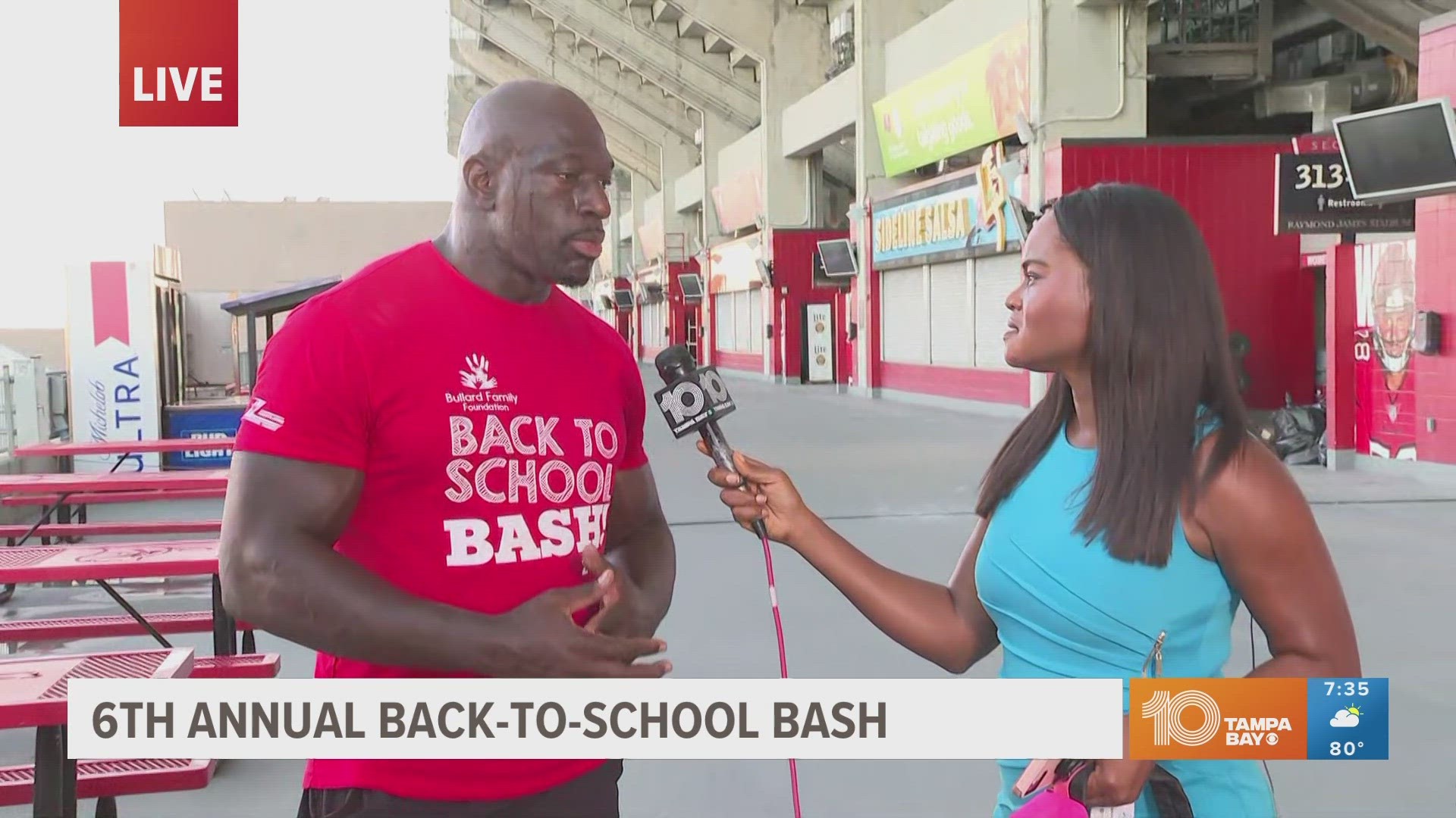 WWE Global Ambassador Titus O'Neil and his Bullard Foundation plan to give away 30,000 backpacks of supplies to school-age children.