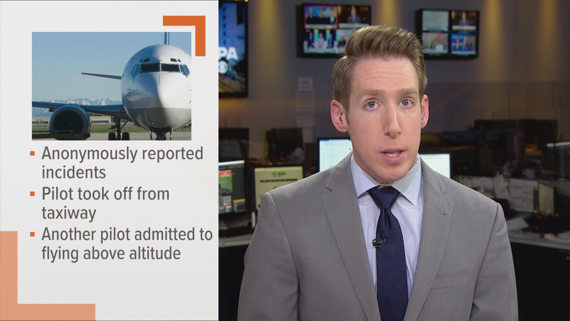 Dozens of pilots and flight attendants are anonymously reporting incidents.