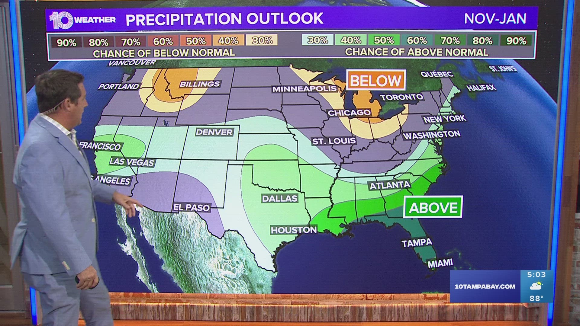 The Climate Prediction Center has released its winter outlook for December through February.