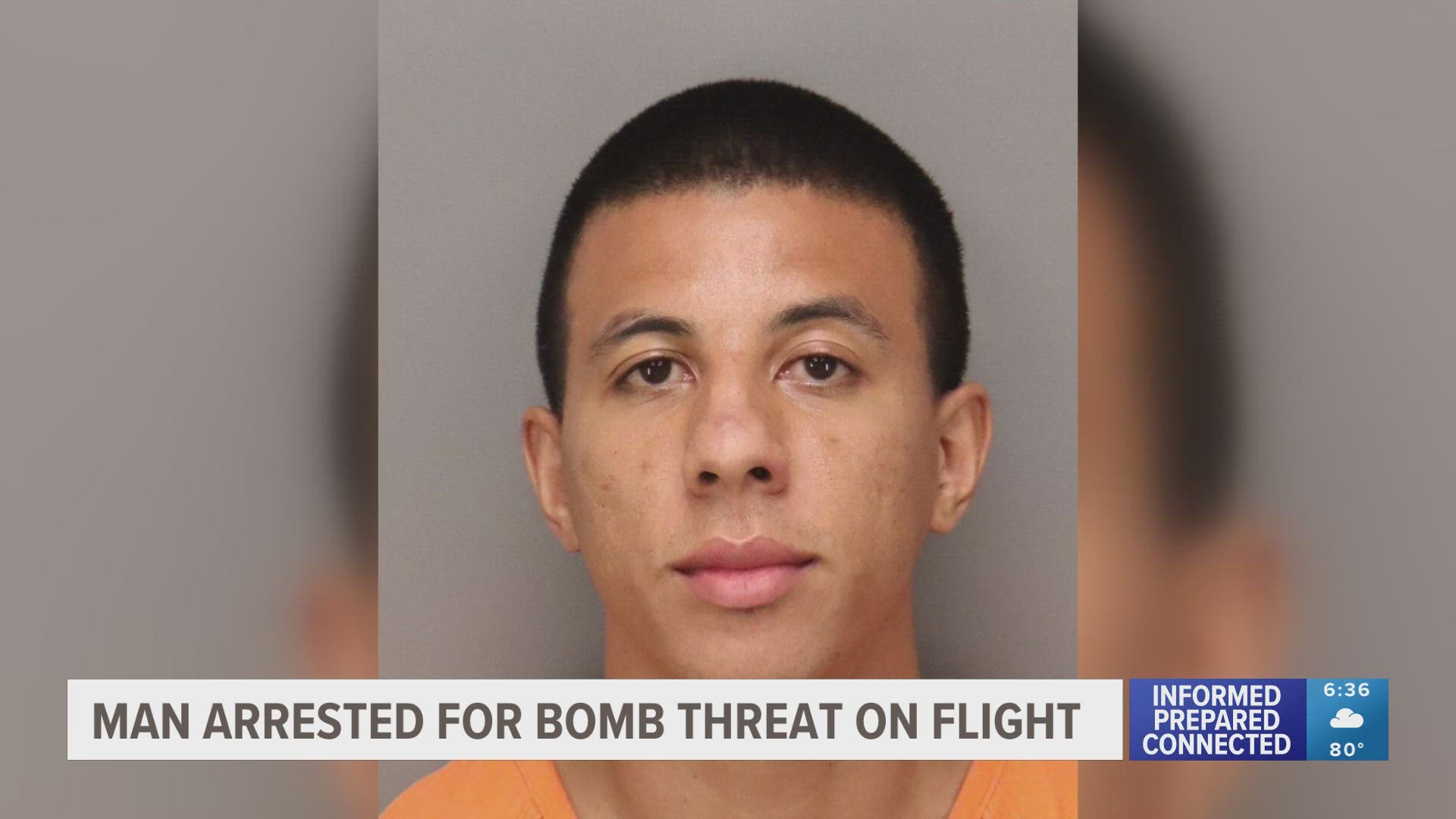 The passenger identified as 27-year-old Taj Taylor reportedly told another passenger that his laptop was a bomb during the flight Sunday afternoon.