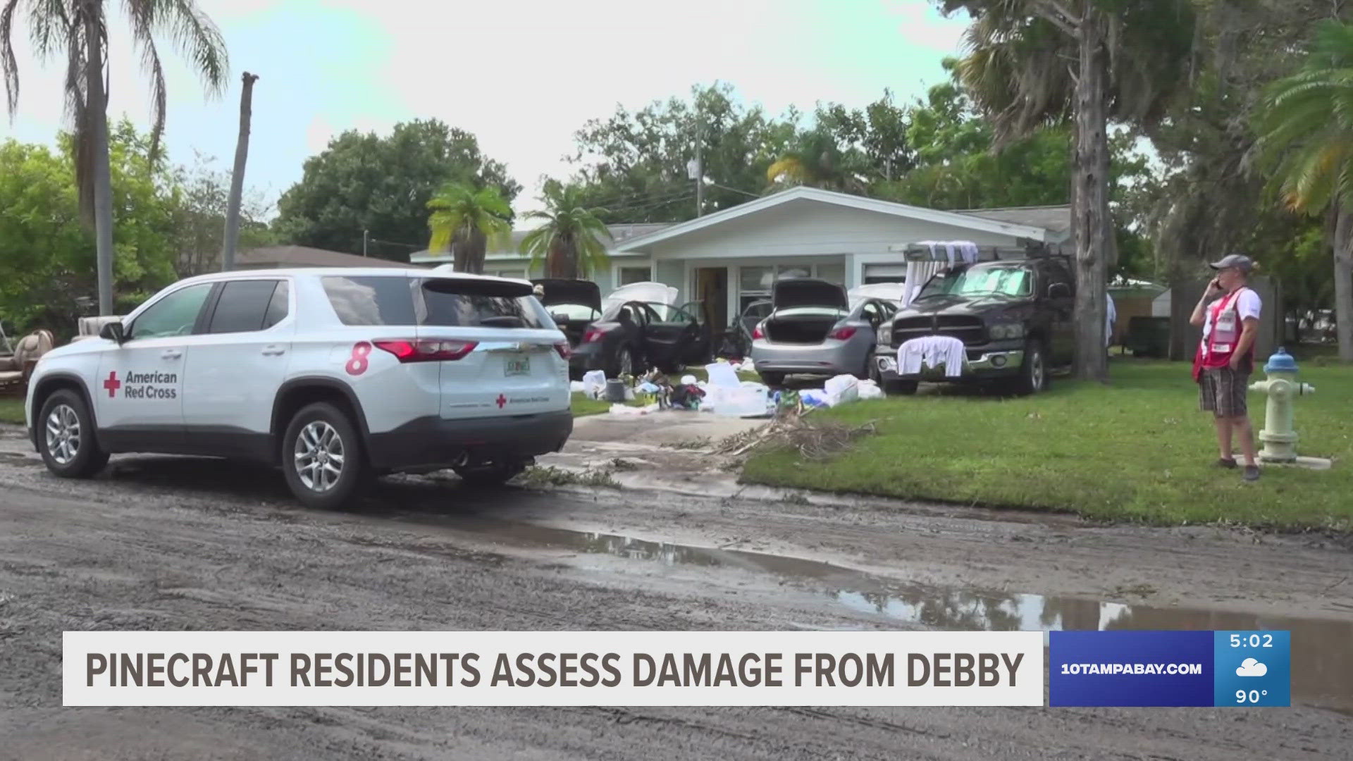 Residents are also pulling furniture out of their homes to dry to avoid flooding.