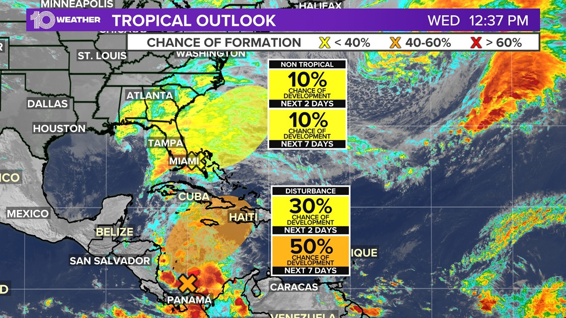 Tracking the Tropics: Low-pressure system off Florida coast | wtsp.com