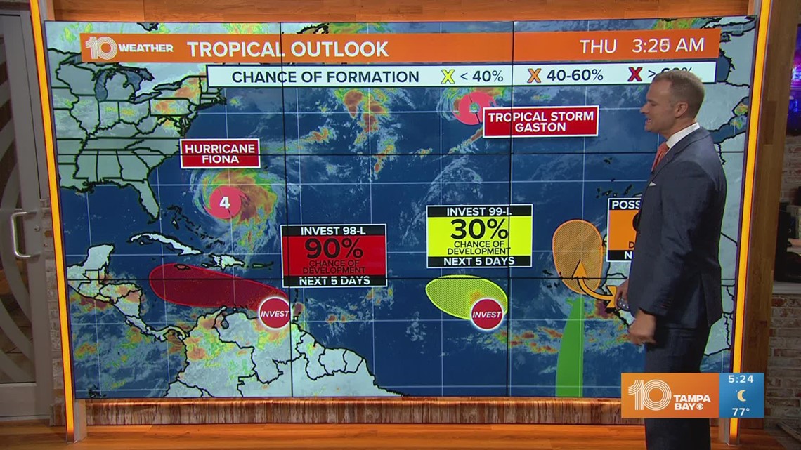 Tracking the Tropics: Keeping a close eye on Invest 98-L, still tracking Fiona