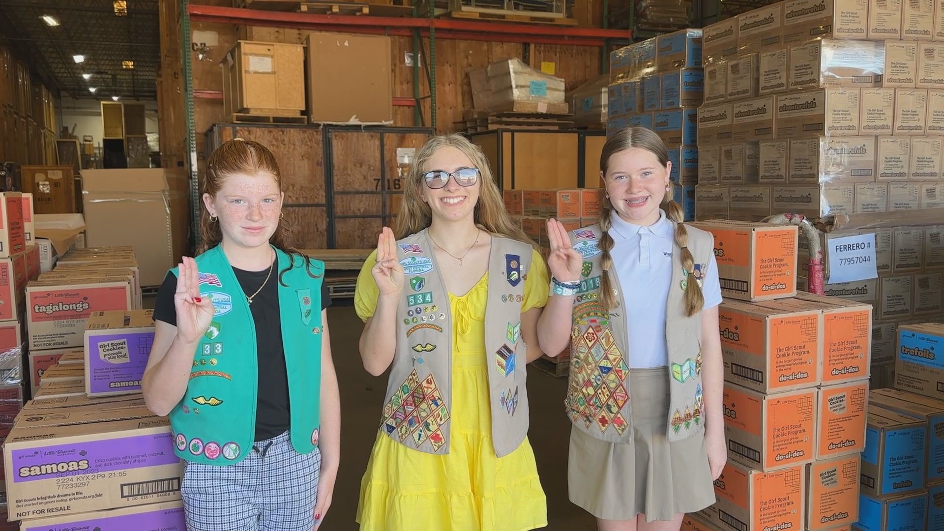 Local Girl Scouts gave us a behind-the-scenes look at the warehouse.