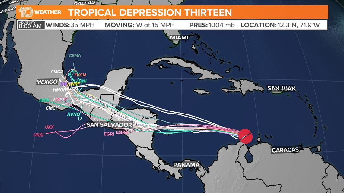 Tropical Depression Thirteen Develops Near The ABC Islands | Wtsp.com