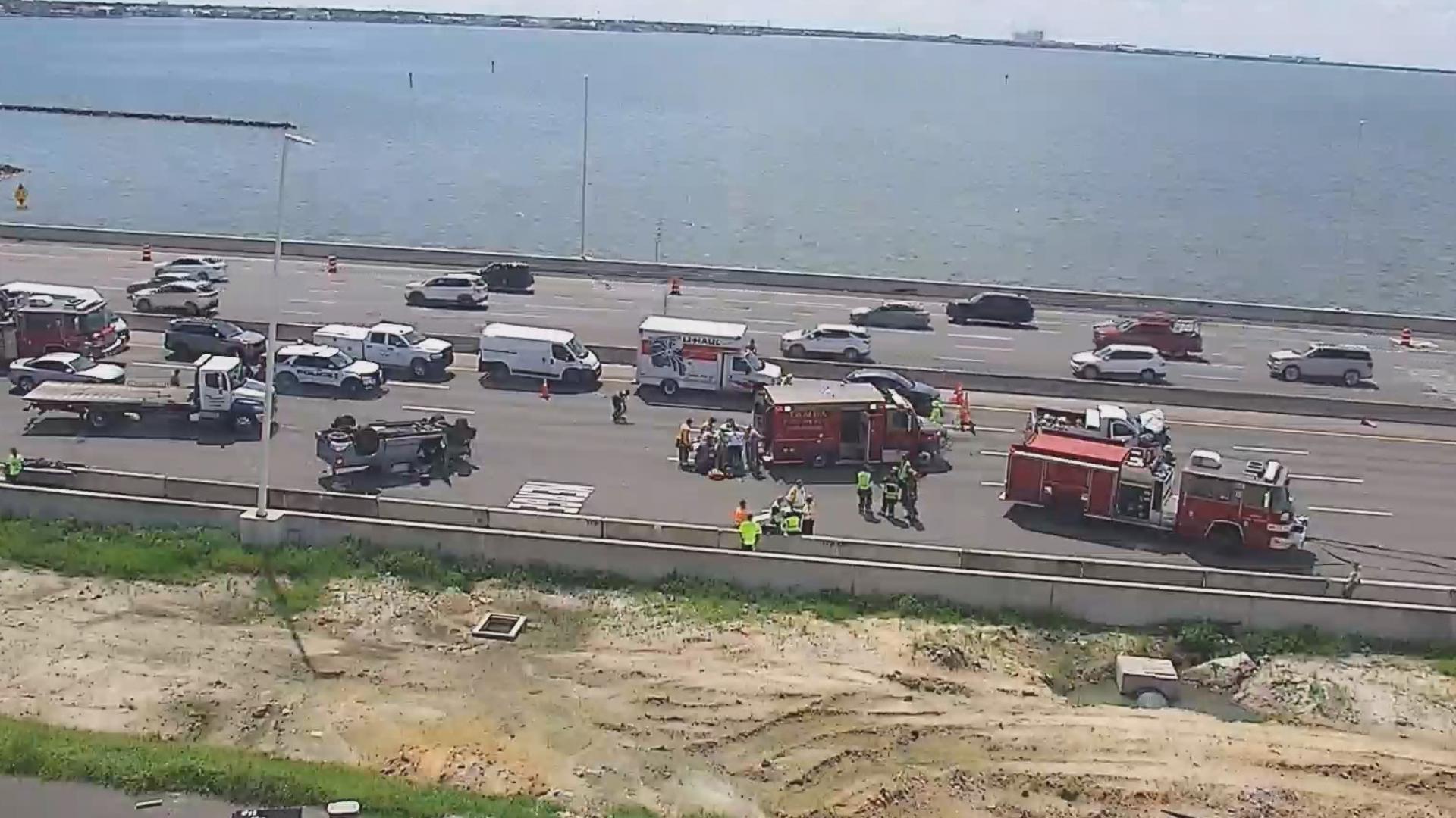 2 injured after multi-car crash on I-275; all southbound lanes