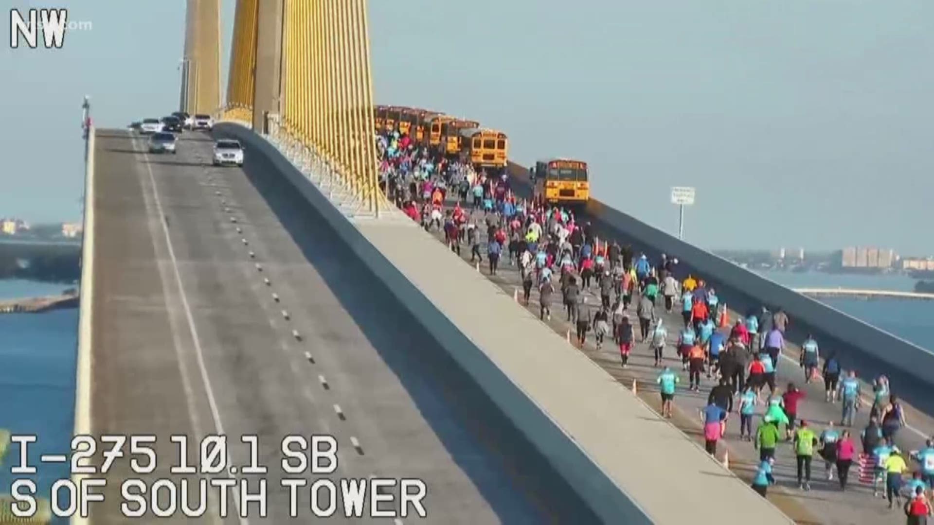 All proceeds from the Skyway 10K go to the Armed Forces Families Foundation. This year marks the third annual race of the Sunshine Skyway Bridge over Tampa Bay.