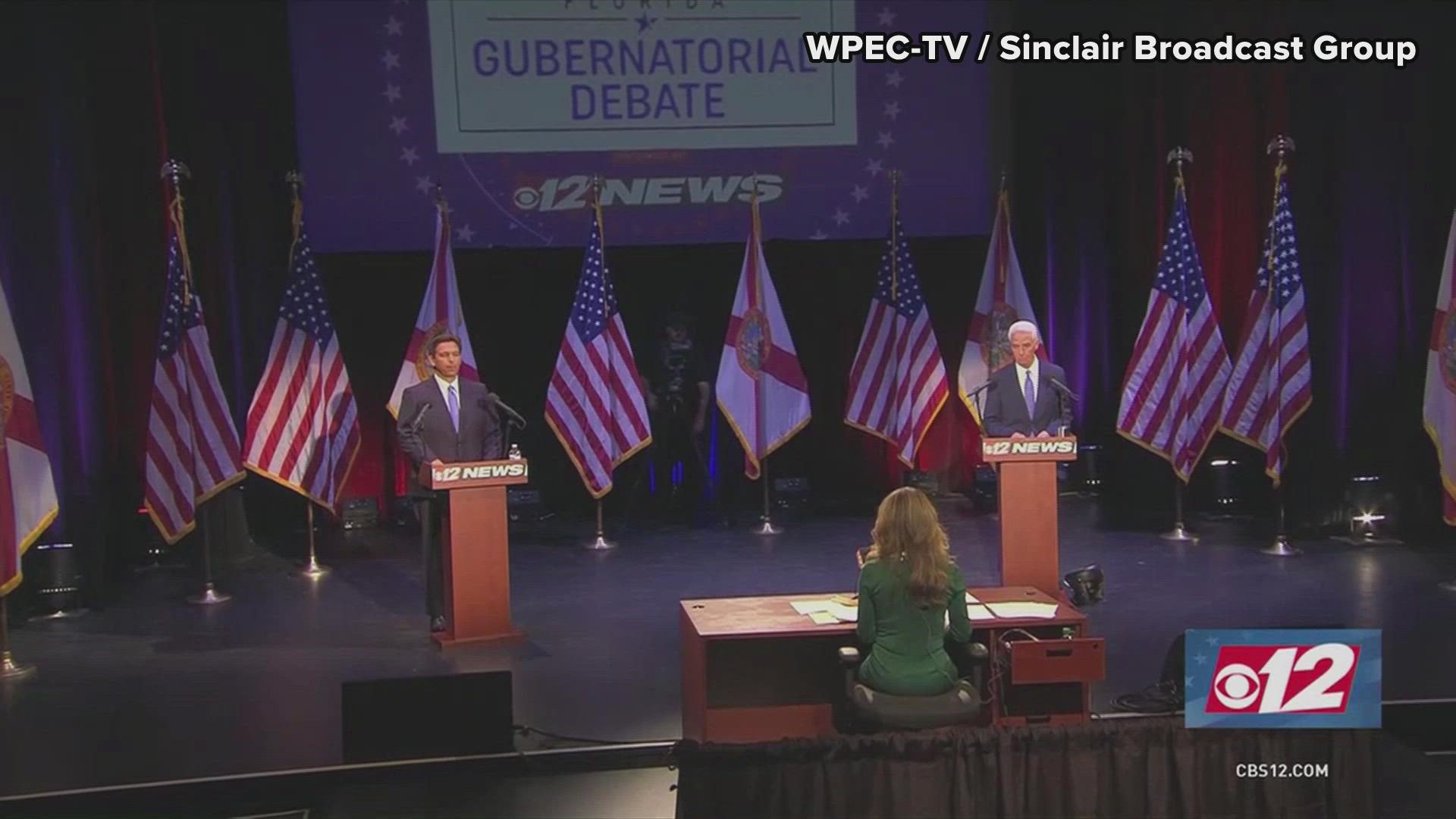 The debate, which was postponed from earlier in the month because of Hurricane Ian, coincides with the start of early voting across much of the state.