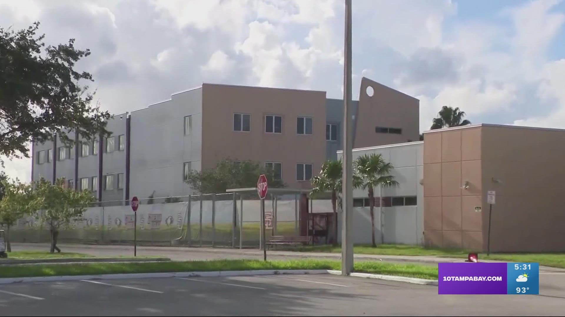 The jurors were bused from the Broward County Courthouse to Marjory Stoneman Douglas High School.