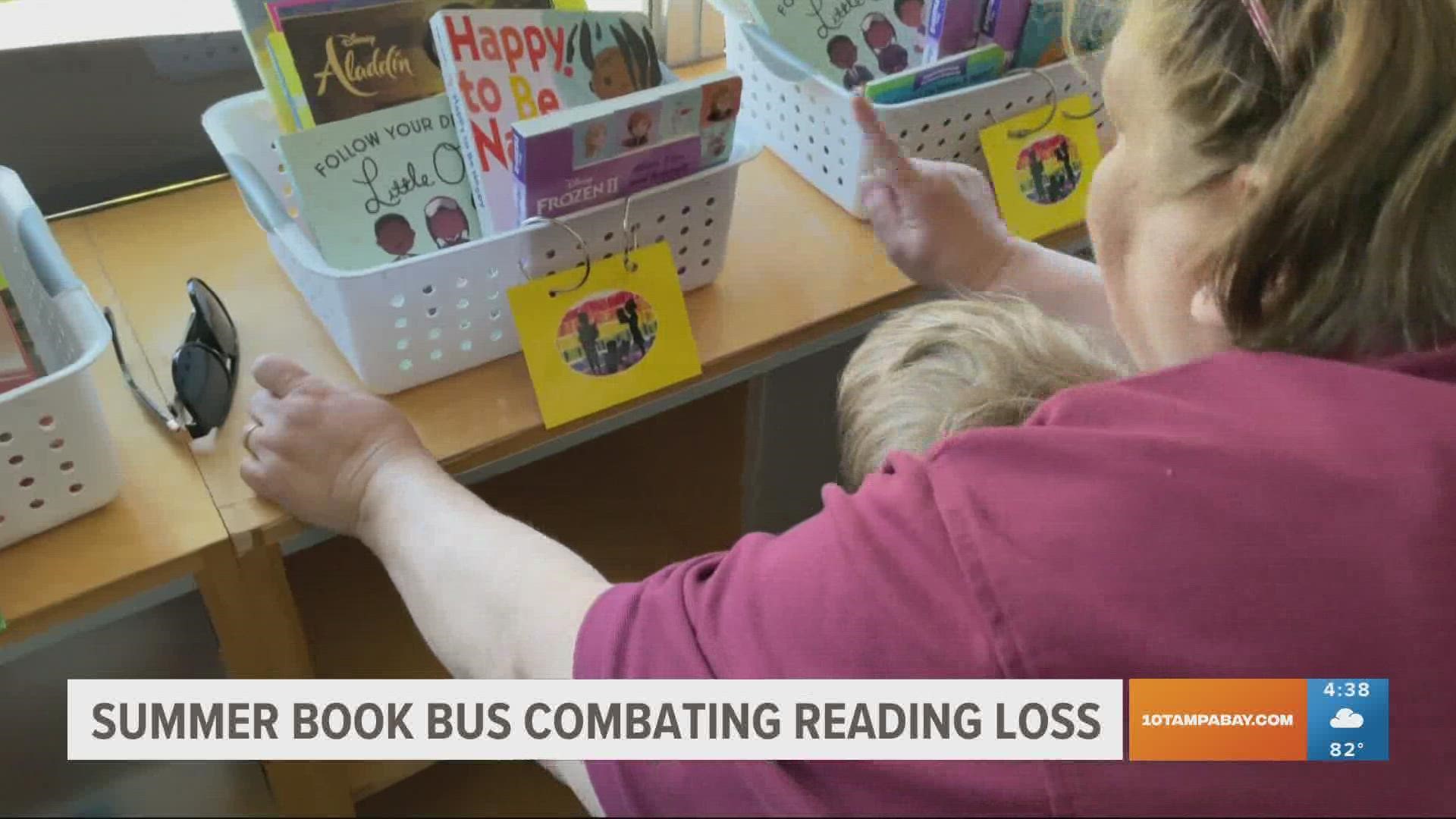 In Pinellas County, the Book Bus is visiting more than 70 sites over the next few weeks to give out free books to children.