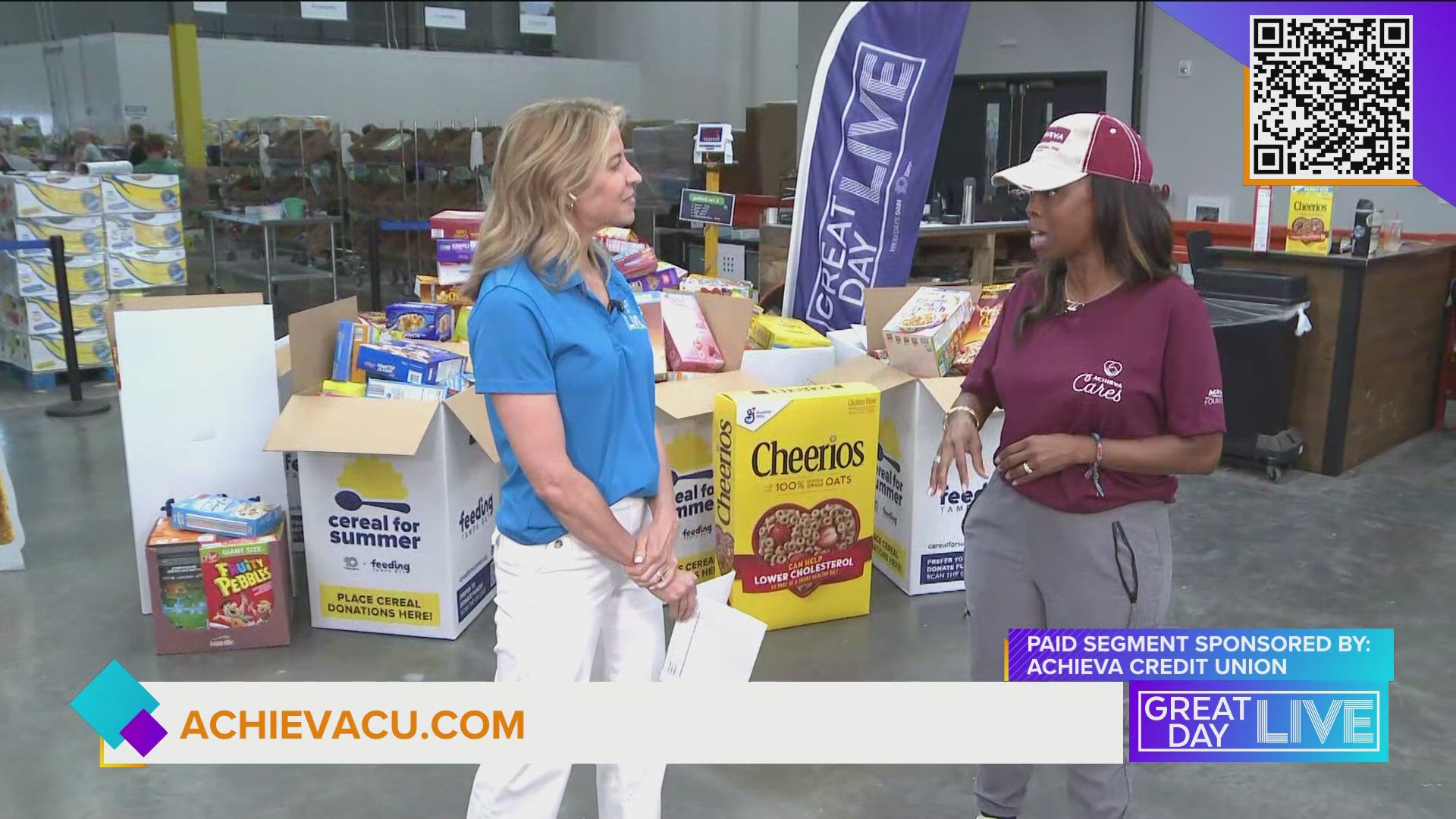 This story sponsored by Achieva Credit Union. Achieva Credit Union wants to help Bay area kids have a good breakfast this morning and they are helping collect boxes.