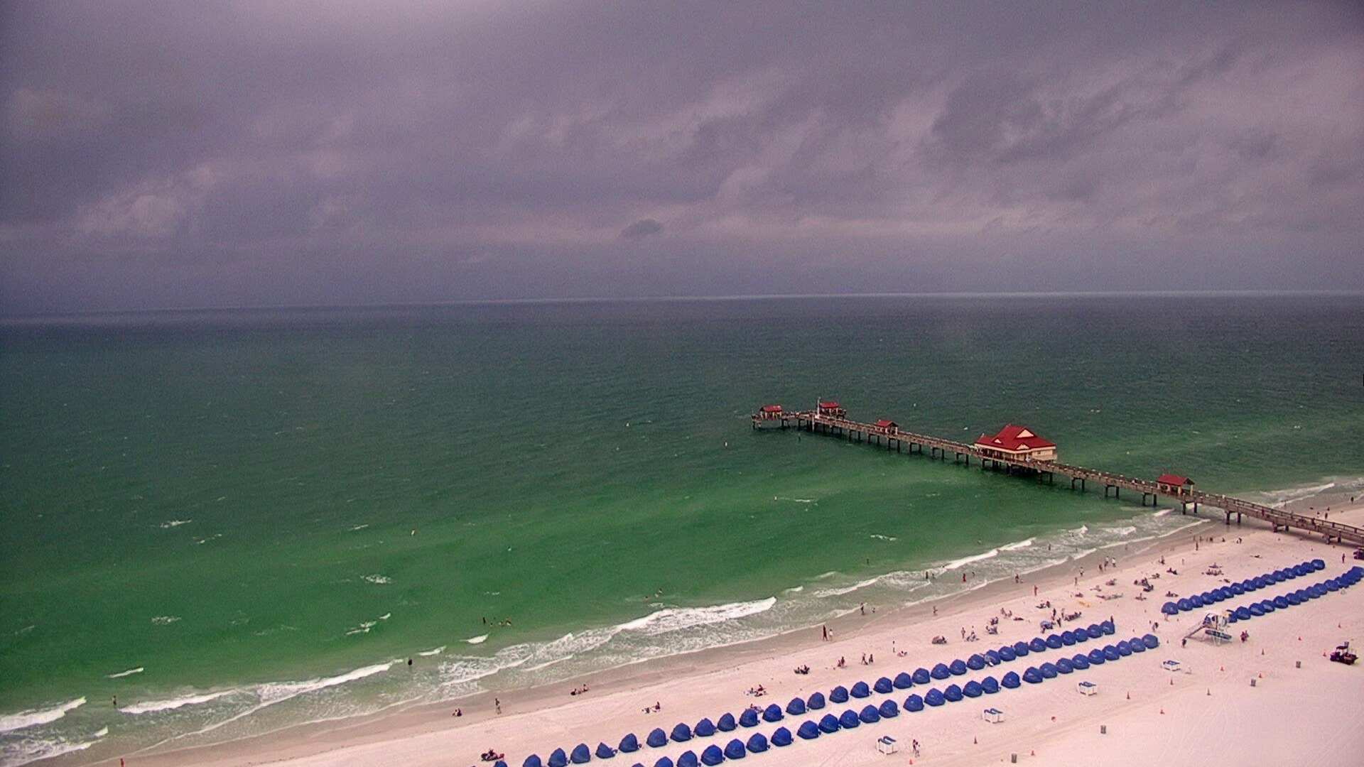 Here's a live look at Clearwater Beach on Sunday morning.