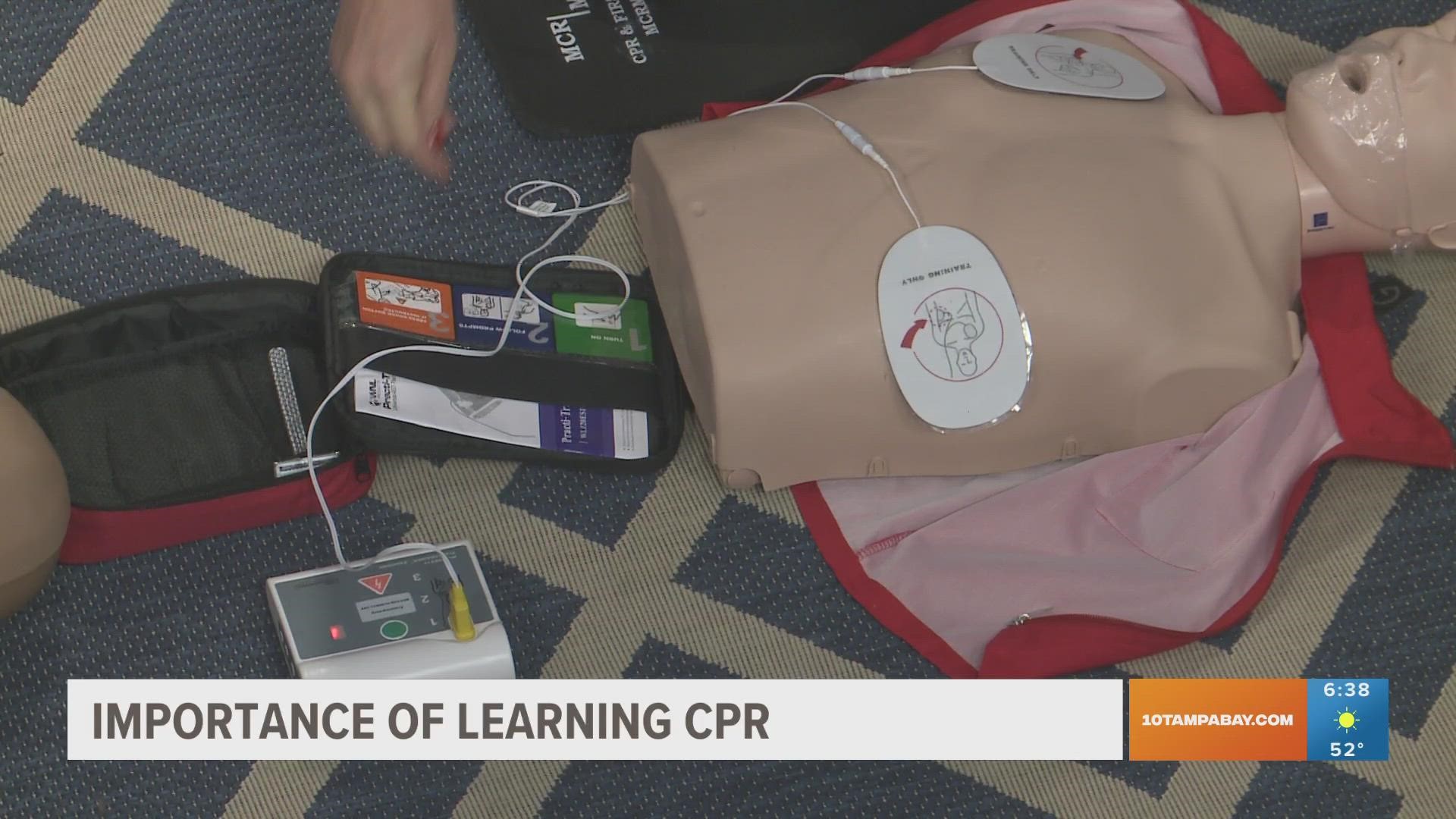 Local business owner Tamisha Derks talks us through how to safely and properly use an Automated External Defibrillator (AED).