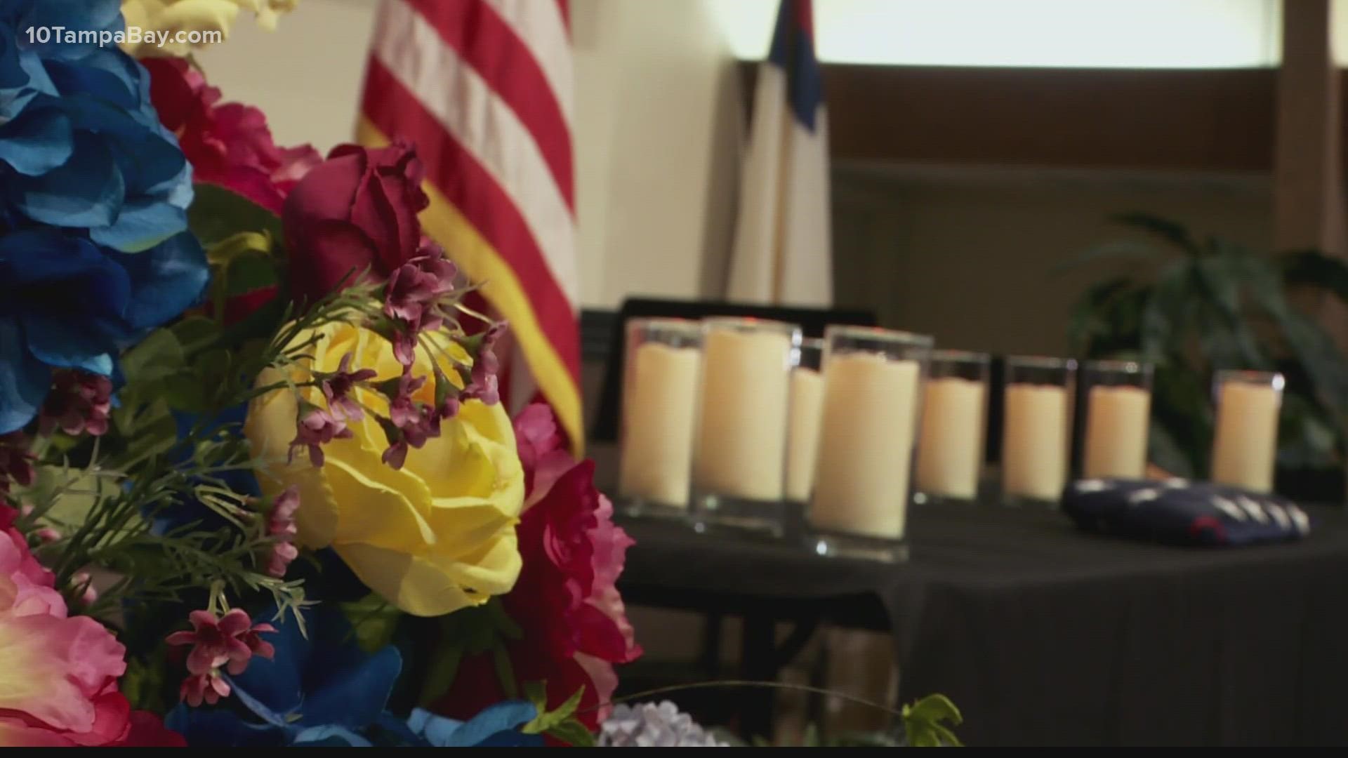 People in Pinellas County organized a candlelight vigil to honor the 13 servicemembers killed in Afghanistan.