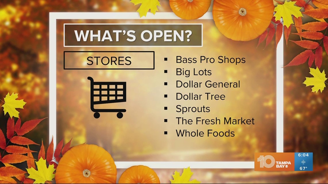 What's open on Thanksgiving? We've got a list of stores, restaurants for last-minute shoppers