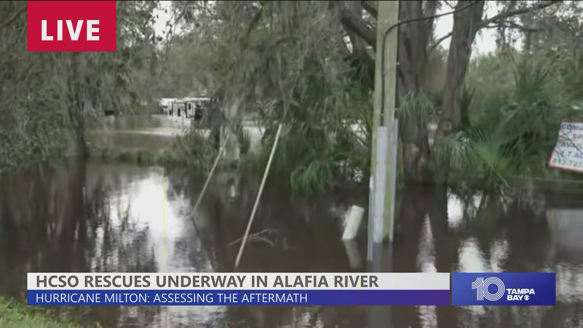 River rescues are underway after Hurricane Milton.