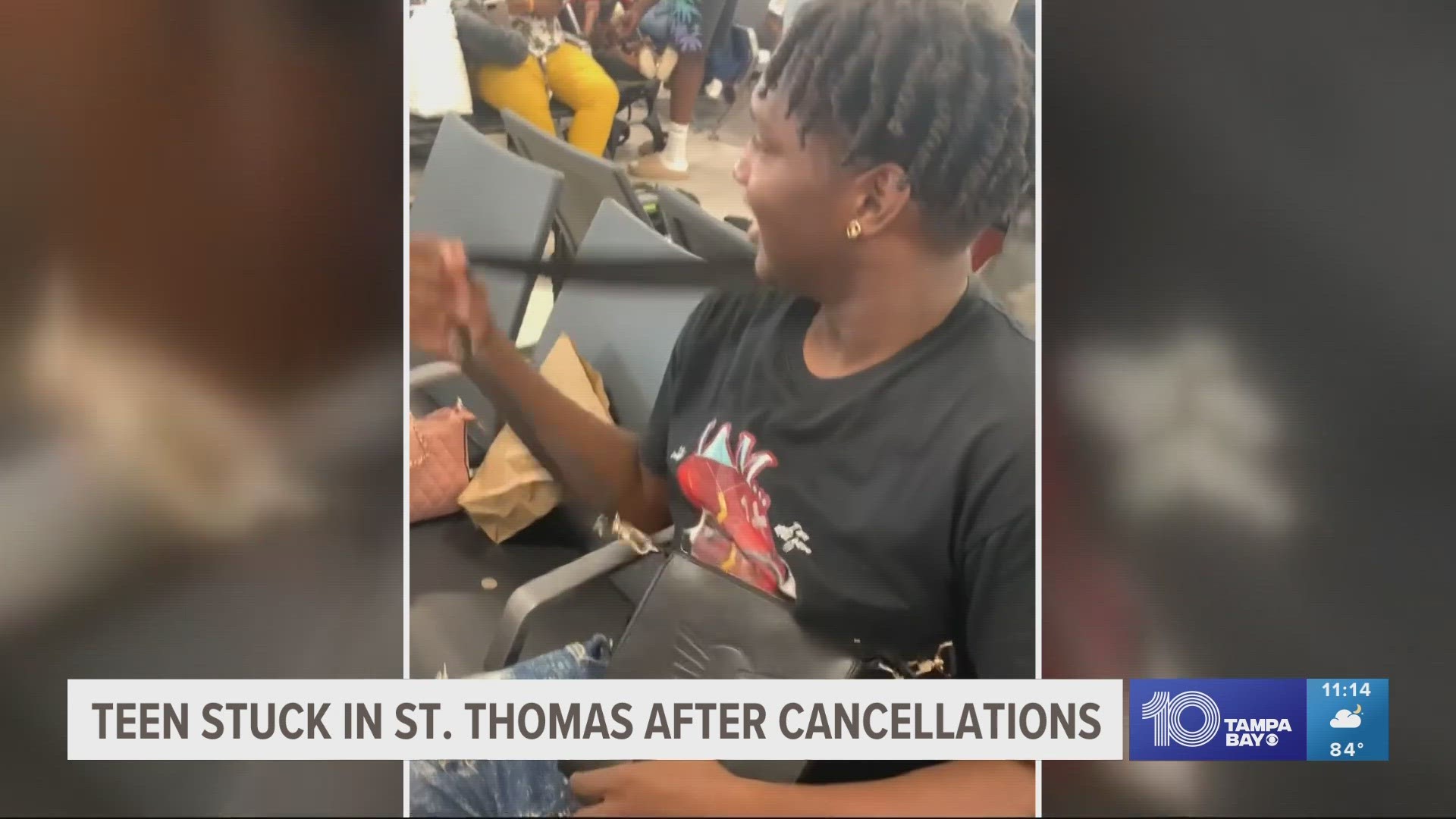 The 17-year-old was originally scheduled to leave St. Thomas Tuesday, but multiple delays led to a cancellation and an extended stay.